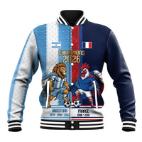 Argentina France World Final Football Personalized Baseball Jacket Two Nations Five Stars One Trophy