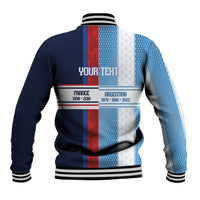 Argentina France World Final Football Personalized Baseball Jacket Two Nations Five Stars One Trophy