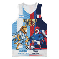 Argentina France World Final Football Personalized Basketball Jersey Two Nations Five Stars One Trophy
