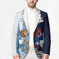 Argentina France World Final Football Personalized Blazer Two Nations Five Stars One Trophy