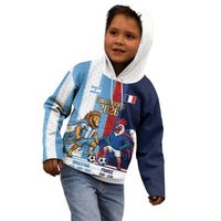 Argentina France World Final Football Personalized Kid Hoodie Two Nations Five Stars One Trophy