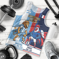 Argentina France World Final Football Personalized Men Tank Top Two Nations Five Stars One Trophy