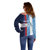 Argentina France World Final Football Personalized Off Shoulder Sweater Two Nations Five Stars One Trophy