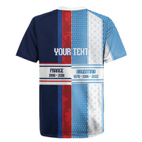 Argentina France World Final Football Personalized Rugby Jersey Two Nations Five Stars One Trophy