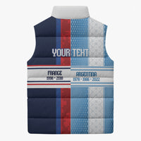 Argentina France World Final Football Personalized Sleeveless Puffer Jacket Two Nations Five Stars One Trophy