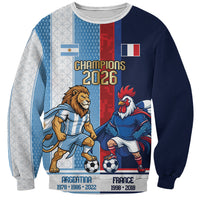 Argentina France World Final Football Personalized Sweatshirt Two Nations Five Stars One Trophy