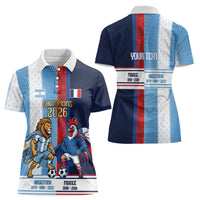 Argentina France World Final Football Personalized Women Polo Shirt Two Nations Five Stars One Trophy