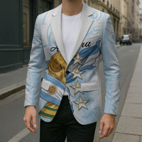 Argentina Campeones del Mundo 2026 Personalized Blazer Albiceleste Trophy Splash Art Soccer Champion