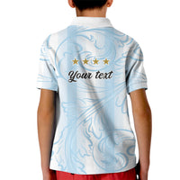 Argentina Campeones del Mundo 2026 Personalized Kid Polo Shirt Albiceleste Trophy Splash Art Soccer Champion