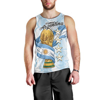 Argentina Campeones del Mundo 2026 Personalized Men Tank Top Albiceleste Trophy Splash Art Soccer Champion