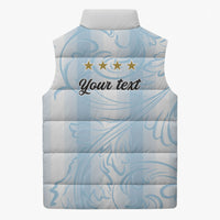 Argentina Campeones del Mundo 2026 Personalized Sleeveless Puffer Jacket Albiceleste Trophy Splash Art Soccer Champion