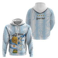 Argentina Campeones del Mundo 2026 Personalized Zip Hoodie Albiceleste Trophy Splash Art Soccer Champion
