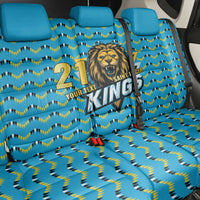 Custom Caribbean Cricket Saint Lucia Back Car Seat Cover Glory is Ours Kings Rule 2025 - Wonder Print Shop