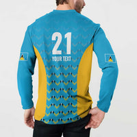 Custom Caribbean Cricket Saint Lucia Button Sweatshirt Glory is Ours Kings Rule 2025 - Wonder Print Shop