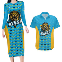 Custom Caribbean Cricket Saint Lucia Couples Matching Long Sleeve Bodycon Dress and Hawaiian Shirt Glory is Ours Kings Rule 2025 - Wonder Print Shop