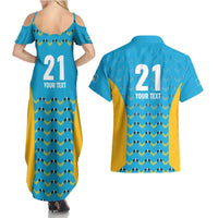 Custom Caribbean Cricket Saint Lucia Couples Matching Summer Maxi Dress and Hawaiian Shirt Glory is Ours Kings Rule 2025 - Wonder Print Shop
