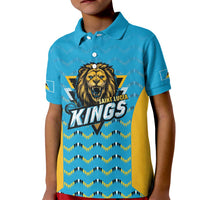 Custom Caribbean Cricket Saint Lucia Kid Polo Shirt Glory is Ours Kings Rule 2025 - Wonder Print Shop