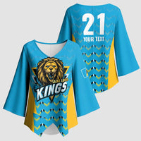 Custom Caribbean Cricket Saint Lucia Kimono Sleeve Blouse Glory is Ours Kings Rule 2025 - Wonder Print Shop
