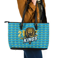 Custom Caribbean Cricket Saint Lucia Leather Tote Bag Glory is Ours Kings Rule 2025 - Wonder Print Shop