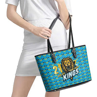 Custom Caribbean Cricket Saint Lucia Leather Tote Bag Glory is Ours Kings Rule 2025 - Wonder Print Shop
