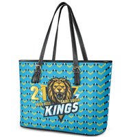 Custom Caribbean Cricket Saint Lucia Leather Tote Bag Glory is Ours Kings Rule 2025 - Wonder Print Shop