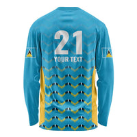 Custom Caribbean Cricket Saint Lucia Long Sleeve Shirt Glory is Ours Kings Rule 2025 - Wonder Print Shop
