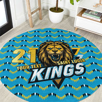 Custom Caribbean Cricket Saint Lucia Round Carpet Glory is Ours Kings Rule 2025 - Wonder Print Shop