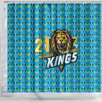 Custom Caribbean Cricket Saint Lucia Shower Curtain Glory is Ours Kings Rule 2025 - Wonder Print Shop