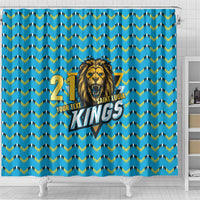 Custom Caribbean Cricket Saint Lucia Shower Curtain Glory is Ours Kings Rule 2025 - Wonder Print Shop