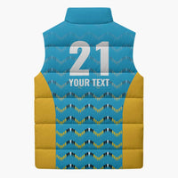 Custom Caribbean Cricket Saint Lucia Sleeveless Puffer Jacket Glory is Ours Kings Rule 2025 - Wonder Print Shop