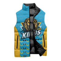 Custom Caribbean Cricket Saint Lucia Sleeveless Puffer Jacket Glory is Ours Kings Rule 2025 - Wonder Print Shop