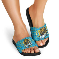 Custom Caribbean Cricket Saint Lucia Slide Sandals Glory is Ours Kings Rule 2025 - Wonder Print Shop