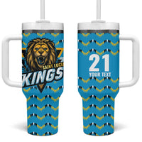 Custom Caribbean Cricket Saint Lucia Tumbler With Handle Glory is Ours Kings Rule 2025 - Wonder Print Shop