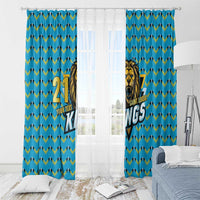 Custom Caribbean Cricket Saint Lucia Window Curtain Glory is Ours Kings Rule 2025 - Wonder Print Shop