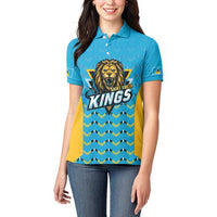 Custom Caribbean Cricket Saint Lucia Women Polo Shirt Glory is Ours Kings Rule 2025 - Wonder Print Shop