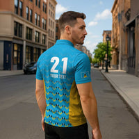 Custom Caribbean Cricket Saint Lucia Zipper Polo Shirt Glory is Ours Kings Rule 2025 - Wonder Print Shop