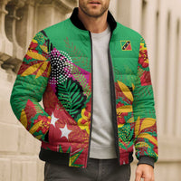 Custom Caribbean Cricket St Kitts and Nevis Bomber Puffer Jacket Patriots Reign 2025 - Wonder Print Shop