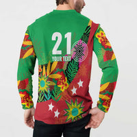 Custom Caribbean Cricket St Kitts and Nevis Button Sweatshirt Patriots Reign 2025 - Wonder Print Shop
