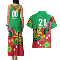 Custom Caribbean Cricket St Kitts and Nevis Couples Matching Tank Maxi Dress and Hawaiian Shirt Patriots Reign 2025 - Wonder Print Shop