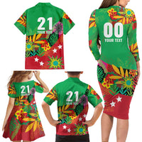 Custom Caribbean Cricket St Kitts and Nevis Family Matching Long Sleeve Bodycon Dress and Hawaiian Shirt Patriots Reign 2025 - Wonder Print Shop