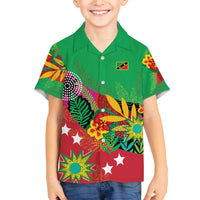 Custom Caribbean Cricket St Kitts and Nevis Family Matching Off The Shoulder Long Sleeve Dress and Hawaiian Shirt Patriots Reign 2025 - Wonder Print Shop