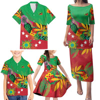 Custom Caribbean Cricket St Kitts and Nevis Family Matching Puletasi and Hawaiian Shirt Patriots Reign 2025 - Wonder Print Shop