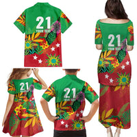 Custom Caribbean Cricket St Kitts and Nevis Family Matching Puletasi and Hawaiian Shirt Patriots Reign 2025 - Wonder Print Shop