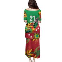 Custom Caribbean Cricket St Kitts and Nevis Family Matching Puletasi and Hawaiian Shirt Patriots Reign 2025 - Wonder Print Shop