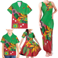 Custom Caribbean Cricket St Kitts and Nevis Family Matching Tank Maxi Dress and Hawaiian Shirt Patriots Reign 2025 - Wonder Print Shop
