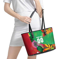 Custom Caribbean Cricket St Kitts and Nevis Leather Tote Bag Patriots Reign 2025 - Wonder Print Shop