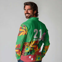 Custom Caribbean Cricket St Kitts and Nevis Long Sleeve Polo Shirt Patriots Reign 2025 - Wonder Print Shop