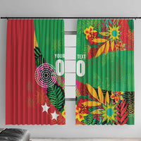 Custom Caribbean Cricket St Kitts and Nevis Window Curtain Patriots Reign 2025 - Wonder Print Shop