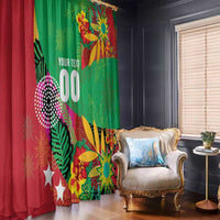 Custom Caribbean Cricket St Kitts and Nevis Window Curtain Patriots Reign 2025 - Wonder Print Shop