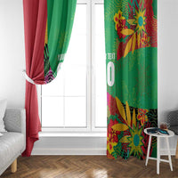 Custom Caribbean Cricket St Kitts and Nevis Window Curtain Patriots Reign 2025 - Wonder Print Shop